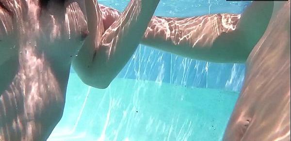  Minnie Manga and Eduard cum in the swimming pool